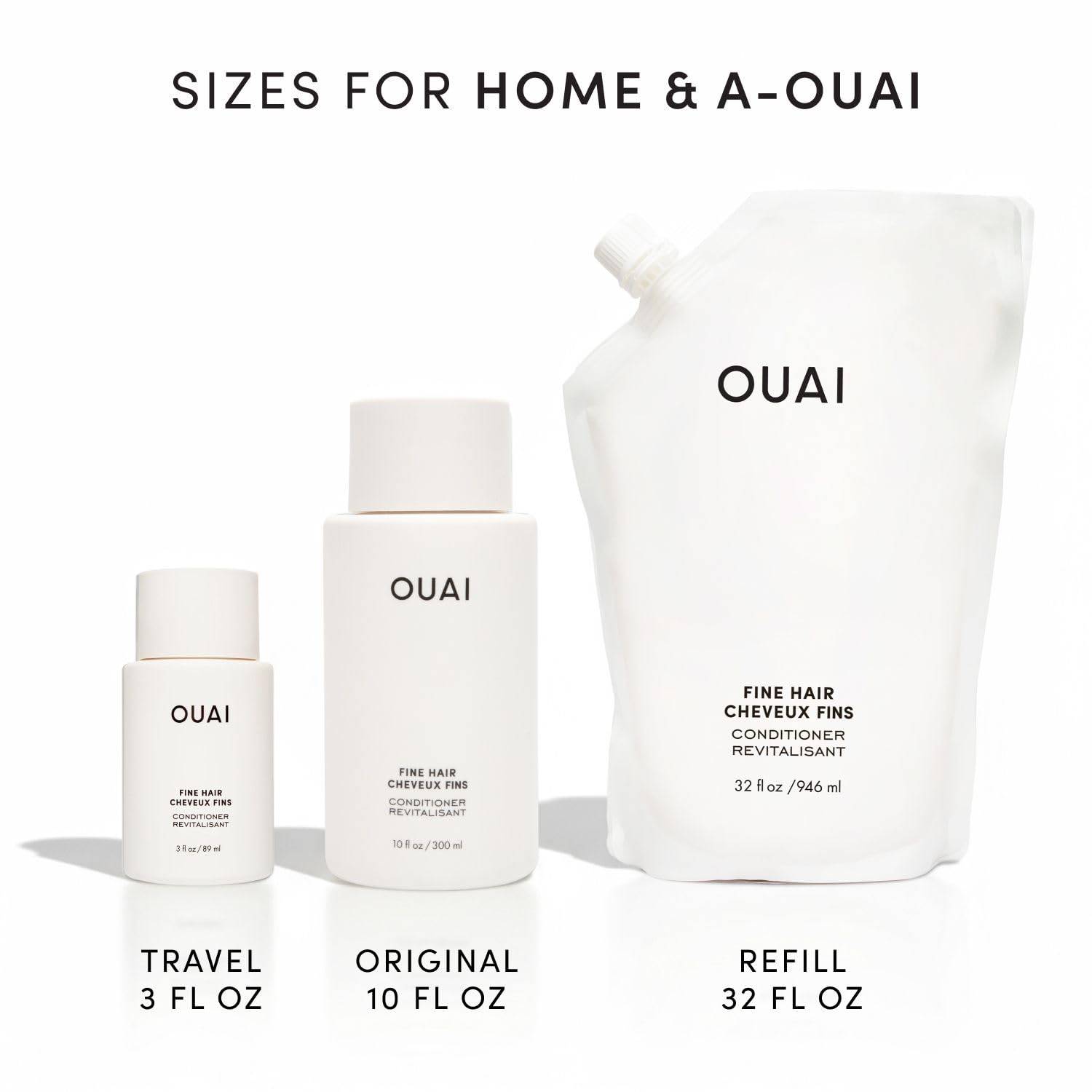 OUAI Fine Hair Conditioner Travel Size - Volumizing Conditioner for Fine Hair with Keratin, Biotin & Chia Seed Oil - Adds Softness, Bounce & Volume - Free from Parabens, Sulfates & Phthalates (3 Oz) OUAIAu supplements