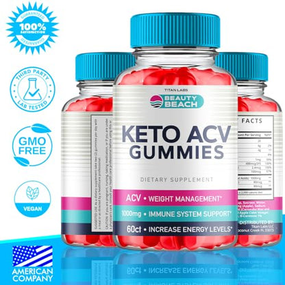 (5 Pack) Beauty Beach Keto ACV Gummies, Beauty Beach Keto ACV Gummies Advanced Titan LabsUS supplements