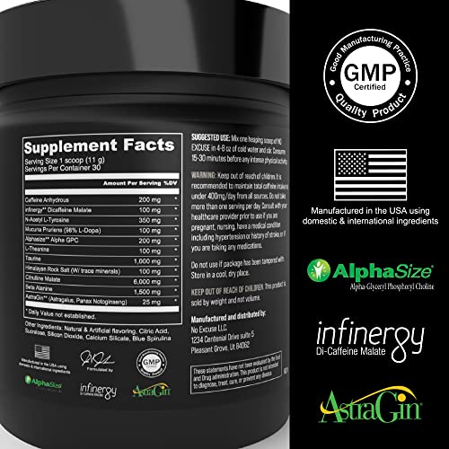 No Excuse Pre Workout Powder l Pre-Workout Supplements l Best Pre Workout No ExcuseUS supplements