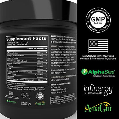 No Excuse Pre Workout Powder l Pre-Workout Supplements l Best Pre Workout No ExcuseUS supplements