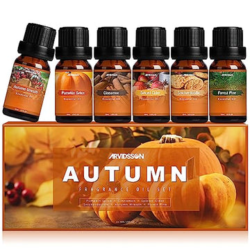 Autumn Fragrance Oil Set, Premium Fall Essential Oils for Diffuser and Candle Making -Cinnamon ARVIDSSONAu supplements