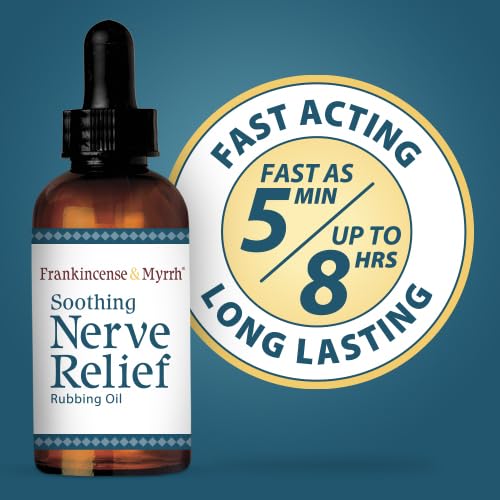 Nerve Pain Relief, Neuropathy Relief for Hands & Feet, Frankincense & Myrrh Rubbing Oil with Menthol and Frankincense Essential Oils, 2 Fl. Oz. Maximum Strength for Foot Pain FRANKINCENSE & MYRRHAu supplements