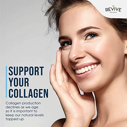 Multi Collagen Protein Capsules - Types I, II, III, V & X - Hydrolysed Grass Fed Bovine, Wild Caught Marine Revive NaturalsUS supplements