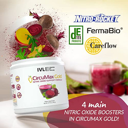 IVL - CircuMax Gold - Nitric Oxide Supplement Powder Boost - Organic Beets - Beetroot IVLUS supplements