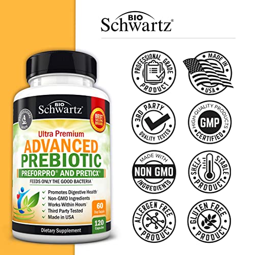 Prebiotics for Advanced Gut Health - Immune System Support & Dietary Fiber BioSchwartzAu supplements