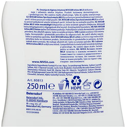 Nivea Intimate Intimo Natural Daily Comfort Mild & Delicate Feminine Cleanser 200 Ml. l NiveaAu supplements