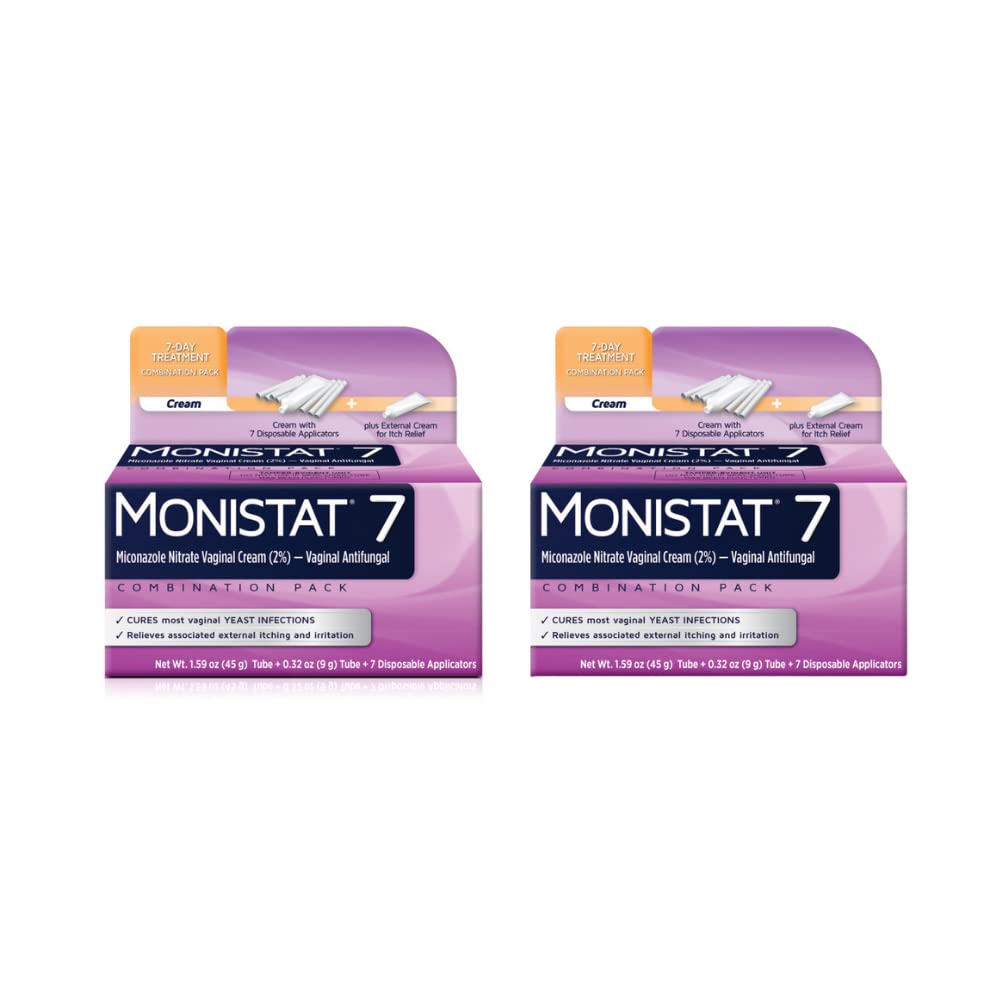 Monistat 7-Day Yeast Infection Treatment | Cream + External Itch Relief Cream | Pack of 2 MonistatAu supplements