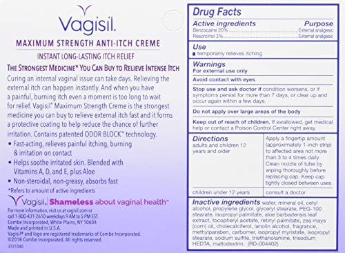 Vagisil Maximum Strength Anti Itch Creme, 1 Ounce VagisilAu supplements