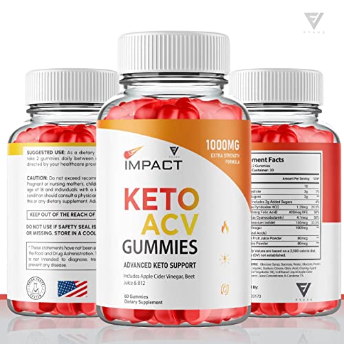 (2 Pack) Impact Keto Gummies for Weight Loss and Belly Fat Diet, AVC Keto ACV Advanced FyvusUS supplements