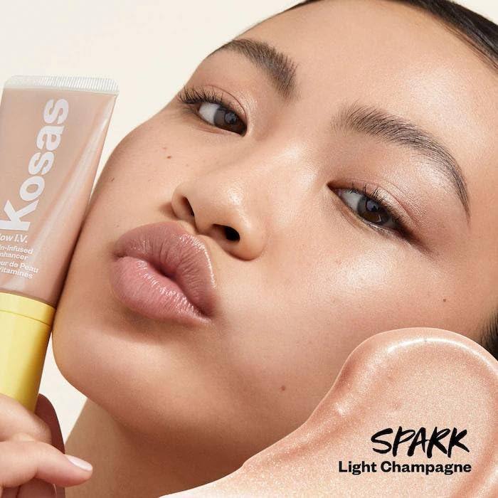 Kosas Glow I.V. - Vitamin-Infused Skin Illuminating Enhancer - Spark. Bonus Premium Korean Sheet Masque with Collagen KosasAu supplements