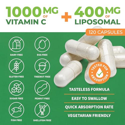 ForestLeaf Liposomal Vitamin C - Liposomal VIT C - 1000mg Capsules ForestLeafUS supplements