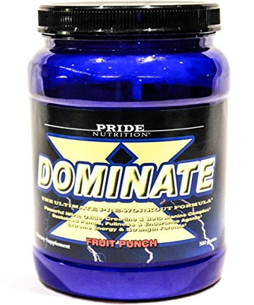 #1 Pre Workout - Dominate X 500g- Best Nitric Oxide & Creatine Pre-Workout Formula Pride NutritionAu supplements