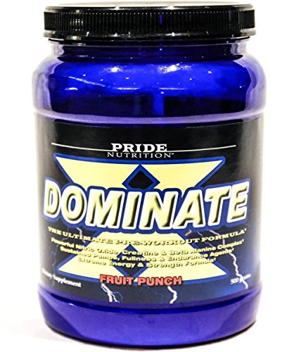 #1 Pre Workout - Dominate X 500g- Best Nitric Oxide & Creatine Pre-Workout Formula Pride NutritionAu supplements