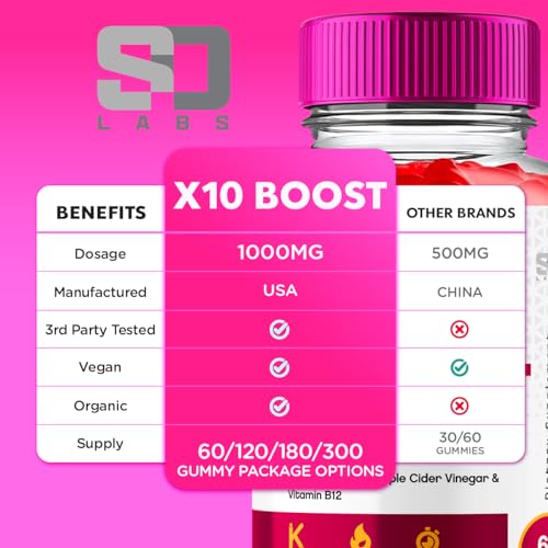 (2 Pack) X10 Boost Keto ACV Gummies Advanced Weight Loss, X10 Boost Keto S.O LabsUS supplements