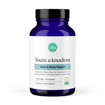 Ora Organic Natural Sleep Aid Supplement Stress Support Calming Herbal Blend with Melatonin from Tart Cherry - Includes Magnesium Citrate, Valerian Root, and Lemon Balm - 1 Month Supply, 60 Capsules Ora OrganicUS supplements