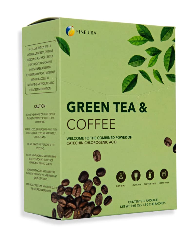 Fine USA Green Tea & Coffee | Clean Energy & Focus | Boost Metabolism | Catechins FINE USAUS supplements