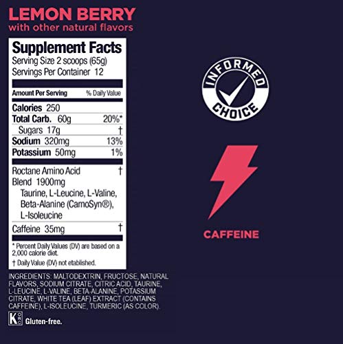 GU Energy Roctane Ultra Endurance Energy Drink Mix, Lemon Berry, 1.72 lb GU EnergyUS supplements