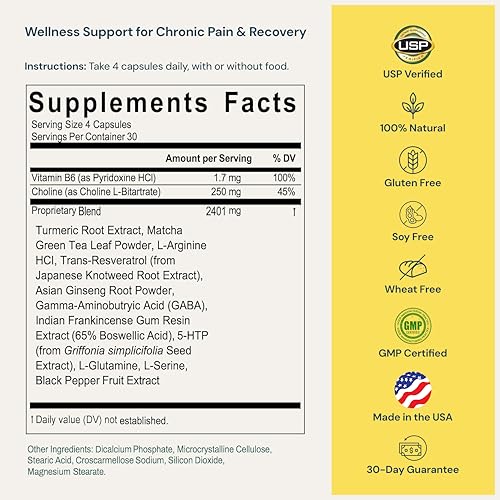 ProleevaMax Nutraceuticals Supplement – Nerve, Muscle & Joint Support with Turmeric Curcumin, Resveratrol, Ginseng & Boswellia, 13 Natural Ingredients, 120 Capsules ProleevaMaxAu supplements