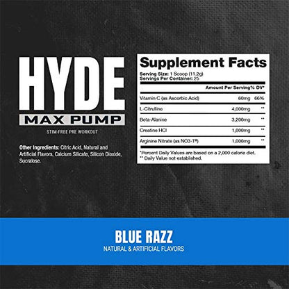 PROSUPPS Mr. Hyde Signature Blue Razz and Hyde Max Pump Blue Razz Bundle PROSUPPSUS supplements