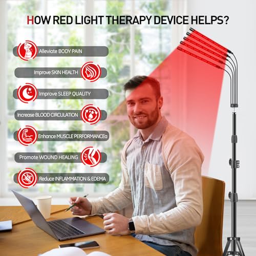 Red Light Therapy Lamp, 150 LEDs Infrared Light Therapy with Adjustable Stand - 660nm Redlight RikimxinAu supplements