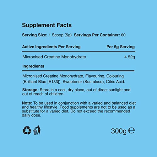 Warrior Creatine Monohydrate Powder – 300g – Micronised for Easy Mixing WarriorUS supplements