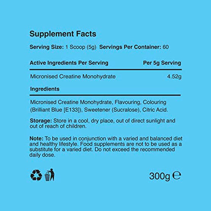 Warrior Creatine Monohydrate Powder – 300g – Micronised for Easy Mixing WarriorUS supplements