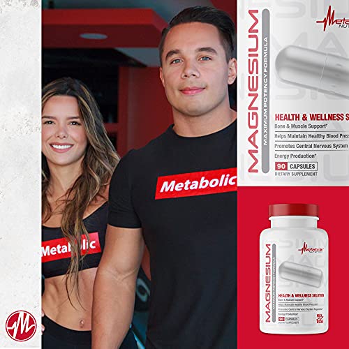 Metabolic Nutrition Magnesium, 650mg per Serving, Non-GMO, Vegan, Gluten Free Metabolic NutritionUS supplements