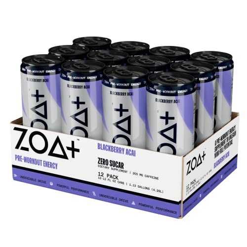 ZOA+ Plus Sugar Free Pre Workout Drinks Bundle | 12 Fl Oz, (36 Pack) | Nitric Oxide Support ZOAAu supplements