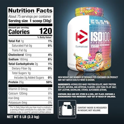 Dymatize ISO100 Hydrolyzed Protein Powder, 100% Whey Isolate Protein, 25g of Protein DymatizeUS supplements