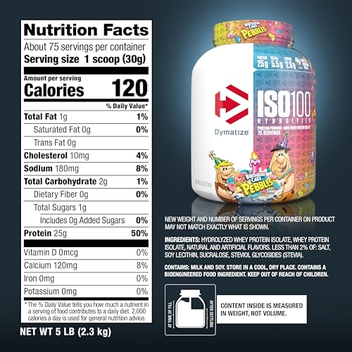 Dymatize ISO100 Hydrolyzed Protein Powder, 100% Whey Isolate Protein, 25g of Protein DymatizeUS supplements