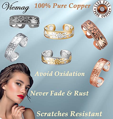 Vicmag Copper Magnetic Ring for Women, Lymphatic Drainage Ring Ladies Fingers Thumb VicmagAu supplements