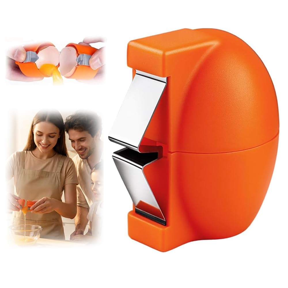 New Egg Shell Opener Egg Cracker Tool Stainless Steel, Multifunctional Egg Shell Opener for Raw Or Hard-Boiled Eggs, Kitchen Gadget for Cooking Baking (Orange Red) CLRZOLAu supplements