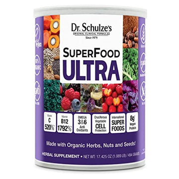 Dr. Schulze's SuperFood Ultra | Organic Super Food Powder | Vitamin B Complex and 520% Dr. Schulze'sUS supplements