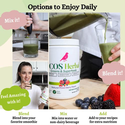PCOS Herbal Green Superfood Probiotic Powder Mix: Hormonal Balance, Energy Boost PCOS Herbal TeaUS supplements