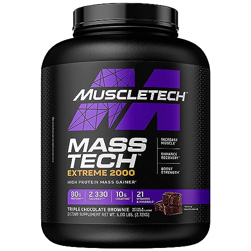 Muscletech Mass Gainer Mass-Tech Extreme 2000, Muscle Builder Whey Protein Powder MuscleTechUS supplements