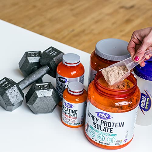 NOW Sports Nutrition, Whey Protein Isolate, 25 g With BCAAs, Unflavored Powder NOWUS supplements