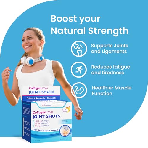 Swedish Nutra Collagen 10000 Joint Shots | High Strength Type 1, 2 & 3 Collagen for Body, Joints & Ligaments Swedish NutraAu supplements