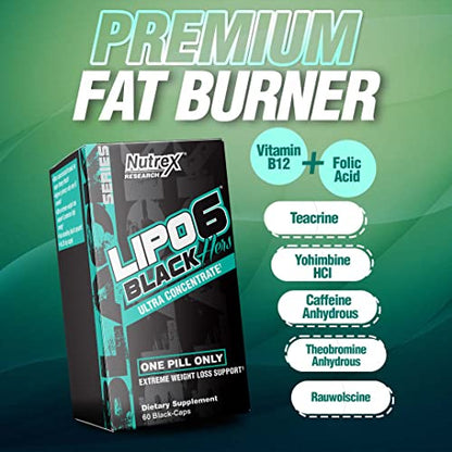 Nutrex Research Lipo-6 Black Hers Ultra Concentrate | Weight Loss Pills for Women | Fat Burner Nutrex ResearchUS supplements