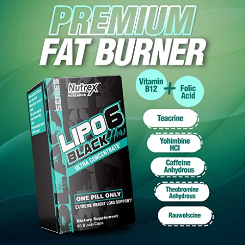 Nutrex Research Lipo-6 Black Hers Ultra Concentrate | Weight Loss Pills for Women | Fat Burner Nutrex ResearchUS supplements