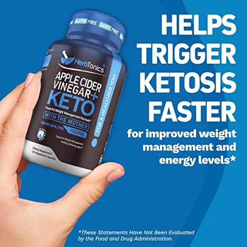 Herbtonics Apple Cider Vinegar Capsules Plus Keto BHB | Fat Burner & Weight Loss HerbtonicsUS supplements