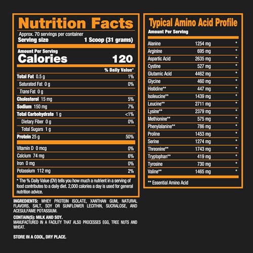 BPI Sports ISO HD Isolate Protein Vanilla Cookie, 76.8 oz - 69 Servings BPI SportsUS supplements