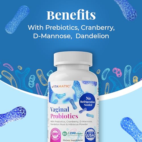Vitamatic Vaginal Probiotics 20 Billions for Women pH Balance & Odor Control VitamaticAu supplements