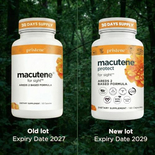 Macutene Protect Eye Vitamins for Macular Support Areds 2 with Lutein and Zeaxanthin Supplements (25mg/5mg) – Doctor Formulated Bilberry Supplement for Eyes, Lab Tested, Vegan (60 Capsules) PristeneAu supplements