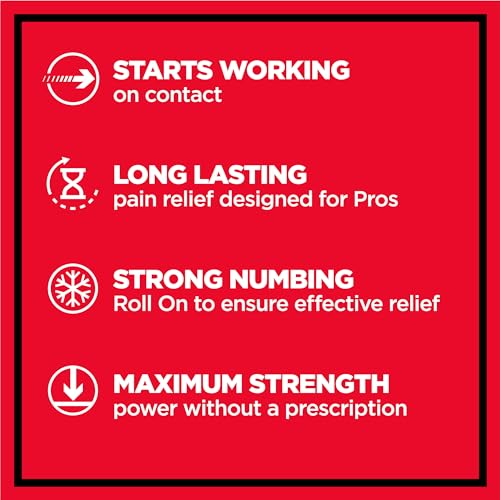 Absorbine Jr. PRO Maximum Strength Lidocaine Roll-On for Targeted Nerve and Muscle Pain Relief, 4% Lidocaine + 1.5% Phenol, Fast Acting & Long Lasting, 2.5 oz ABSORBINE JR.Au supplements