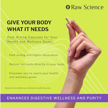 Colon Cleanse - Detox, Digestive Health, Psyllium Husk, Aloe Vera, Bentonite Clay, Acidophilus Probiotic S RAW SCIENCEUS supplements