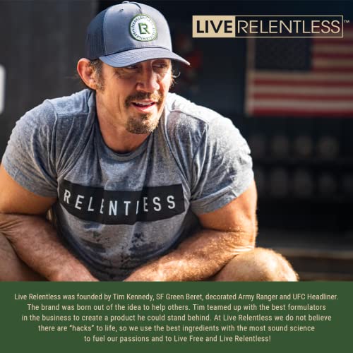 Live Relentless by Tim Kennedy, Drive Pre-Workout, Merica's Strawlemon, 30 Servings Live RelentlessUS supplements