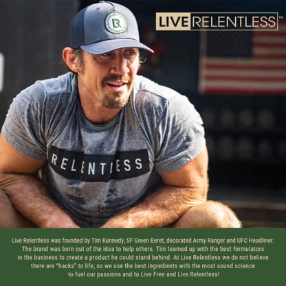 Live Relentless by Tim Kennedy, Drive Pre-Workout, Merica's Strawlemon, 30 Servings Live RelentlessUS supplements
