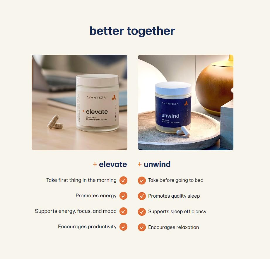 Avantera Premium Nootropic, Elevate | Energy, Focus, Mood, & Gut Health | 30 Day Supply AvanteraAu supplements