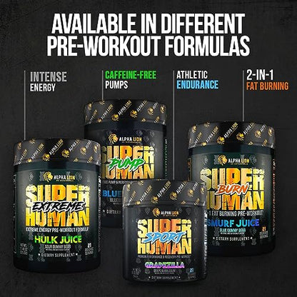 ALPHA LION Superhuman Pre Workout Powder, Beta Alanine, L-Taurine & Tri-Source ALPHA LIONUS supplements