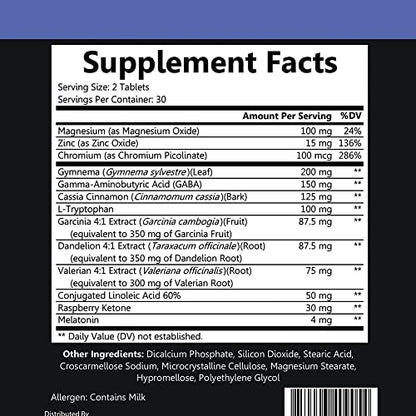 Garcinia Cambogia PM Weight Loss Sleep, All Natural Supplement w/Valerian Root & Melatonin Angry SupplementsUS supplements